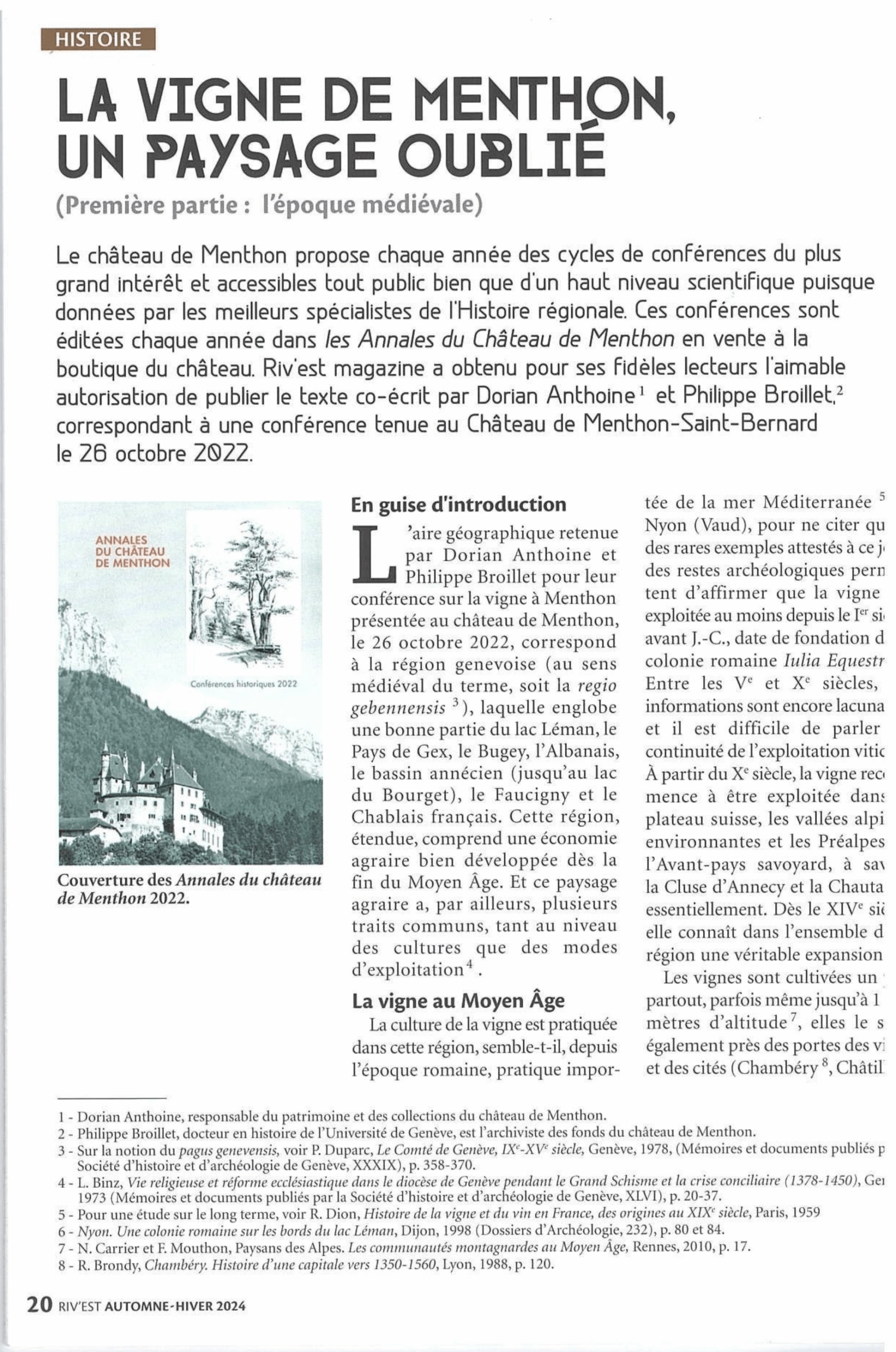 Magazine Riv'Est Automne-Hiver 2024